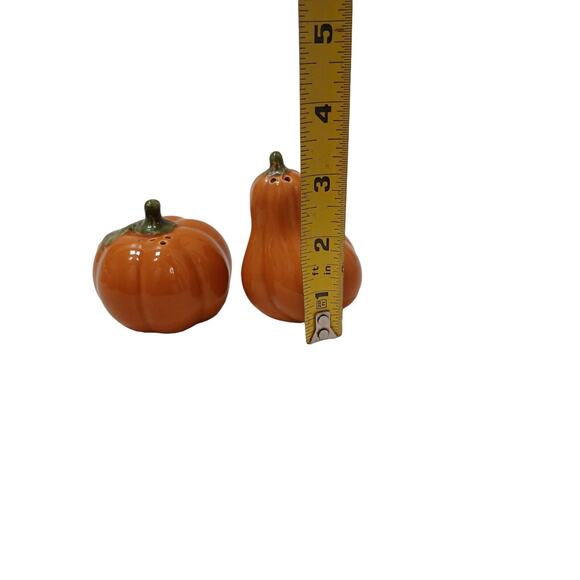 Pumpkin Guard Salt Pepper Shakers Fall Autumn Thanksgiving Granny Kitchy Cottage - Picture 8 of 10